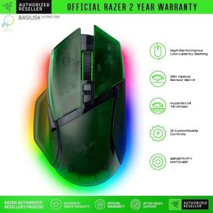 [NEW ORIGINAL] Chuột máy tính Razer Basilisk V3 Pro 35K Phantom Green Edition — Fully Customizable Wireless Ergonomic RGB