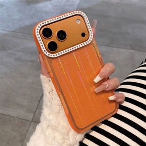Laser Aurora Glitter Clear Phone Case For iPhone 17 16 15 14 13 Pro Max Diamond Camera Shockproof Sparkling Transparent Cover