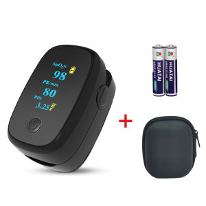 YOUWEMED [Free battery] Alarm Function Finger Pulse Oximeter Oxymeter Portable Digital OLED Blood Oxygen Saturation Monitor With Pouch Fingertip SPO2 PR PI Pulse Rate Monitor