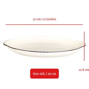 BIRCHTREE Porcelain Pan | Lasagna Ceramic Pan | Piring Saji Keramik