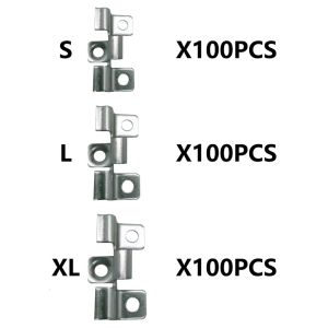 100Pieces Practical Deck Clip Stainlesses Steel Fasteners for Terraces Deck Boards Includes Screws and Bit Designs
