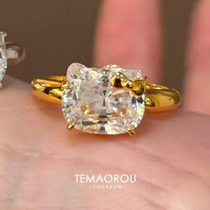 Nhẫn kim cương lấp lánh dễ thương cho phụ nữ phong cách sang trọng nhẹ nhàng nhẫn ngón trỏ mở độc đáo nhẫn thời trang có khí chất nữ tính