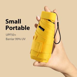 Small mini sun umbrella folding sun and rain dual-use card package sunshade anti-ultraviolet umbrella