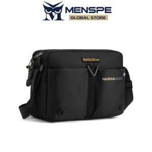 MENSPE Fashion Men Bags Shoulder Bag Nylon Cross Body Bag Casual Messenger Bag Multiple Pocket Large Capacity Waterproof Lightweight Casual Sport Street Bag for Travel Outdoor