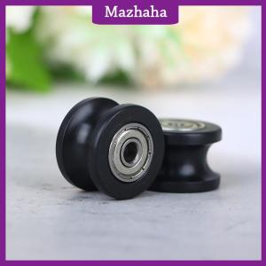 Mazhaha 1Pcs U Groove Pulley Guide Pulley Rolling Bearing U Groove Roller Wheel 5x25x16.5mm For Driving Mechanical Accessories