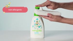 Nước rửa bình sữa đồ chơi đồ dùng ăn dặm Babyganics Mỹ hữu cơ không mùi mẫu mới (Bay Air-Đủ Bill) - Nước rửa chén đĩa bình sữa dụng cụ ăn dặm đồ chơi cho bé - Chiết xuất 100% thuần thực vật - Không độc hại gây dị ứng cho trẻ