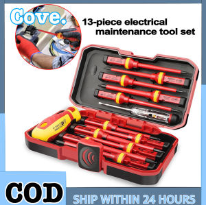 13Pcs Insulated Changeable Screwdrivers Set Magnetic Slotted Phillips Pozidriv Torx Bits Electrician Repair Tool Kit