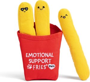 WHAT DO YOU MEME? Emotional SupportNuggies by Relatable Cuddly Dog Toys and Puppy Essentials Great Gift Ideas for Your Furry Friend Includes 3 Toys