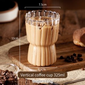 BINCOO Coffee Cup Glass Mug Latte Cup 325ML