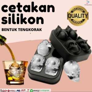 CETAKAN ES BATU BENTUK BULAT ICE CAKE COKLAT JELLY MAKER SILICONE TENGKORAK SKULL ROSE MAWAR BUNGA SILIKON MODEL