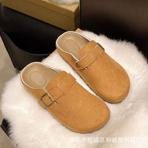 [Free Shipping] Thick-Soled Slip-On Sandals For Women 2026 New Retro Style Easy-To-Wear Flat-Soled Half-Slipper