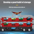 Transport truck toy boy's large truck alloy mini racing car transport car folding car toy Mainan Kereta Mainan Budak Lelaki. 