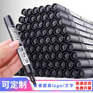 10Pcs Oil Based Markers Permanent Marker Pen Black Blue Red Ink Waterproof Quick Drying Stationery Office Supplies