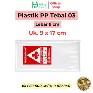 Plastik PP Lebar 9 Tebal 03 9x15 9x17 9x18 Kantong Plastik Bening Transparan