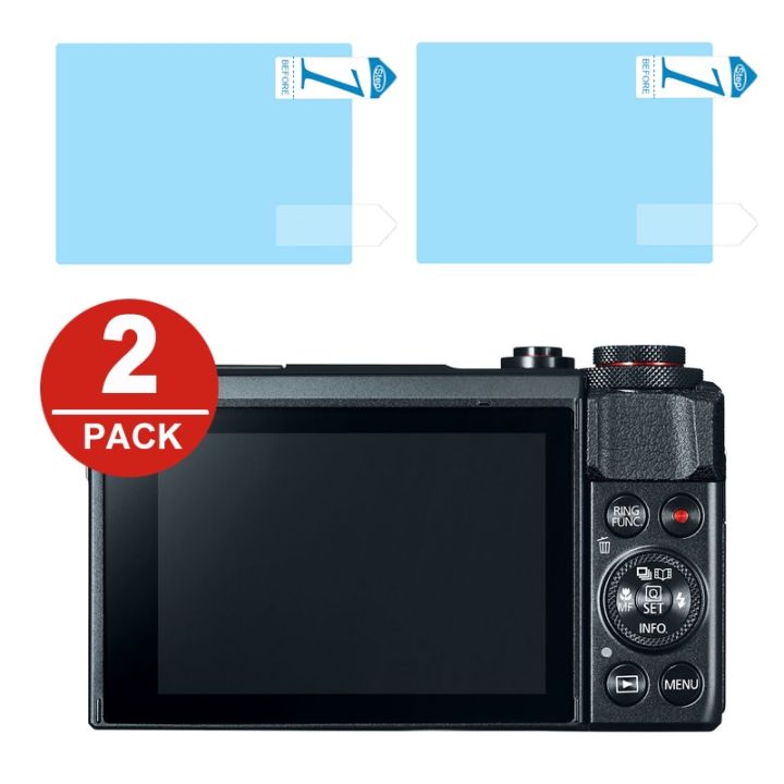 2X LCD Screen Protector Protection Film For Canon Powershot G7 - Main Image