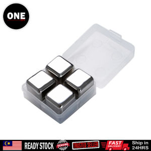 4PCS/8PCS Stainless Steel Ice Cubes with Container and Tongs S304 Food Grade Reusable Ice Cubes Chilling Stones