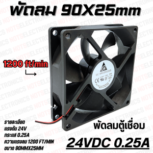พัดลม 3.5นิ้ว​​ ​ขนาด​ 90mmX25mm​​ 12-24VDC​ 160mA/200mA ยี่ห้อ​ IMROK 2สาย​​ ​(แดง+ ดำ-) ​คุณภาพ​สูง​จาก​โรงงาน​ใช้​ในตู้เชื่อม