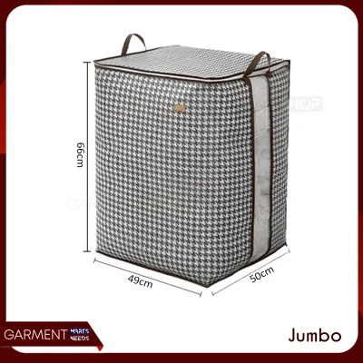 Storage Box Lipat Jumbo Kuping Tempat Penyimpanan Baju Selimut Bed Cover Mainan Anak Resleting 2 Arah