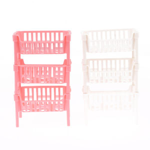 stormtime fE 1 12 Dollhouse Mini Food Fruit Storage Baskets Dolls House Stackable Basket Dollhouse Decoration Accessories