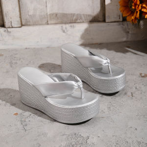 Free Shipping Plus-Size WomenS Wedge Sandals New Spring/Summer Fashion Retro And Casual Style High-Heeled Thick-Soled Toe-Post Sandals
