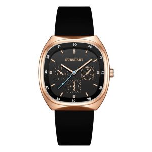 New JIAERTE Watch Waterproof Womens Watch Korean Casual waterproof square big dial Fashion Korean Square Rubber Womens Watches original Brand Luxury Waterproof Quartz Wristwatch for Women girl