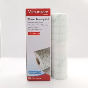 พลาสเตอร์ปิดแผล ผ้าปิดแผล แผ่นปิดแผลอเนกประสงค์ Vsmartcare ของแท้ แบบพรีเมี่ยม กันน้ำ กว้าง10cm ยาว1เมตร ( มี 4 แบบให้เลือก )