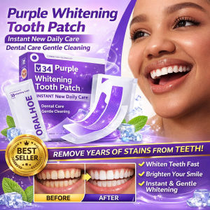 【Instant Visible Whitening】Purple Whitening Strips Plaque Removal Fresh Breath Teeth Cleaning Patches Purple Dental Care Strips