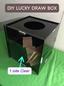 Acrylic Lucky Draw DIY Concept Self Assemble