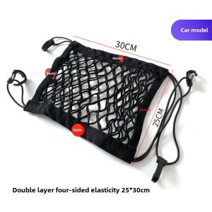 Car middle grid mesh partition seat car retaining net storage net pocket seat Multi functional elastic car storage rear storage bag hanging file Strong Elastic Car Mesh Net Bag Strong nylon car seat side storage Between Car Organizer Seat Back Storage Bag