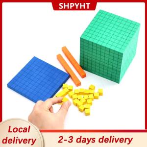 [COD] SHPYHT Local delivery Ship within 24 hours Ten Blocks Complete Set Kids Math Plaything Math Blocks Plastic Base Ten Set Cube Kids Math Plaything Counting Cubes Set