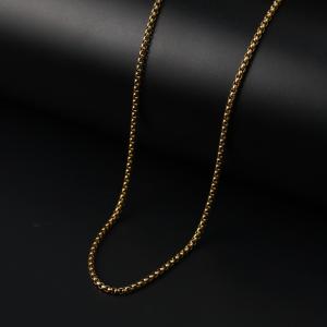 HB Men Jewelry RIDGE Gold Silver Box Chain Necklace for Men Non Tarnish Hypoallergenic Non Fading Elegant Minimalist Everyday Wear Fashion Jewelry Stylish Necklace