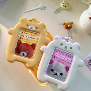 Dễ Thương Rilakkuma Móc Khóa Thẻ Thần Tượng Hình Bảo Vệ Hoạt Hình Anime Dẫn Xuất Ngoại Vi Túi Mặt Dây Chuyền Phụ Kiện Quà Tặng