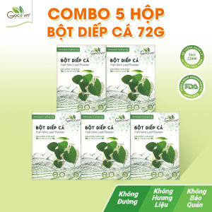 Combo 5 hộp Bột diếp cá nguyên chất Goce - 5x72g