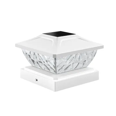 JACIRCLE Đèn năng lượng mặt trời ngoài trời đèn trụ cổng đèn hàng rào chống nước tự động cảm biến ánh sáng trang trí lối đi sân vườn