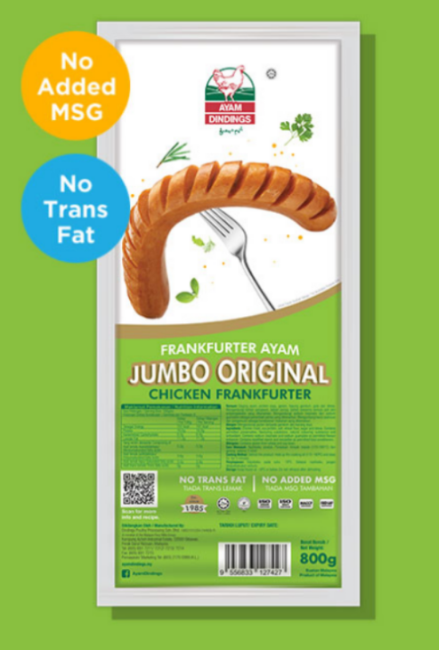 Ayam Dindings Jumbo Original Chicken Frankfurter 800G | Lazada