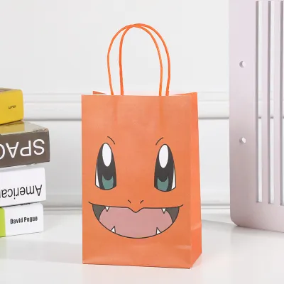 [SG] New Size ADDED! 8/12pcs Pokemon Face gift goodie bag High Quality Paperbag birthday party childrens day present cute paper bag Pikachu