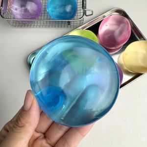OUTOPEAN Mềm mại Bóng giảm căng thẳng hình tròn bằng dầu dừa Vật liệu Petrolatum Giảm căng thẳng Đồ chơi bóp Quà tặng Có thể định hình Bóng cảm giác bóp xả stress Dành cho trẻ em và người lớn