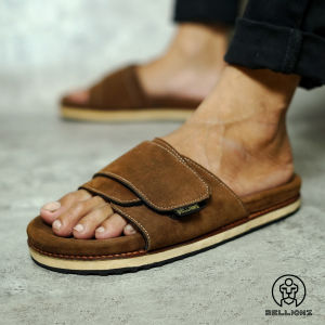 BLZ - ADORNO - SANDAL SLIDE SUEDE PRIA SENDAL SLOP COWOK DISTRO RUBBER SANDALS CASUAL FOOTWEAR KOREA