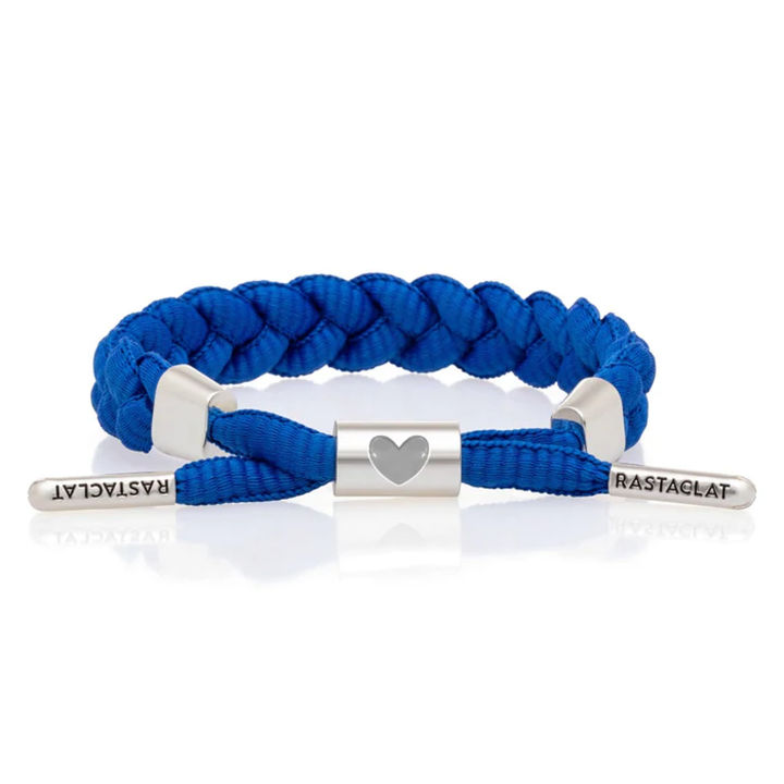 RASTACLAT Braided Bracelet: I Love U Blue (M/L) - Main Image