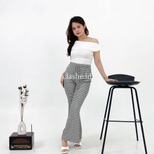 Pilana Long Pants Celana Kulot Waffle Basic OOTD by Clashe