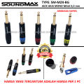 JACK AKAI MONO SOUNDMAX SM-M2X-BG BODY HITAM / JEK AKAI MONO MALE 6,5 MM SOUNDMAX SMM2X-BG (MODEL SEETRONIC). 