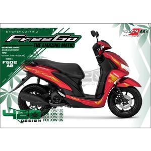 CUTTING STICKER STRIPING YAMAHA FREEGO / STIKER CUTTING FREEGO ALL NEW VARIASI - 420 Design