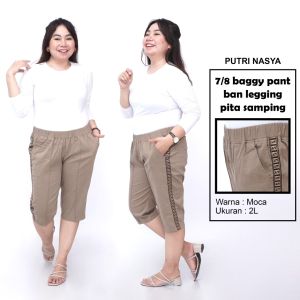 Celana pendek jumbo L SP pita samping / baggy pant jumbo / celana pendek big size / celana santai big size / celana kasual model trendi
