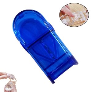 MACRAMEX Portable Pill Cutter Box Mini Clear Tablet Cutter Splitter Durable Small Pill Boxes for Daily Use