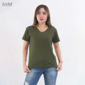 Etalase ke-2 T-Shirt V-NECK Lerist atasan wanita kaos polos basic