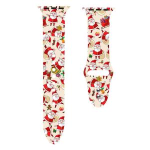 Christmas strap compatible with Apple Watch Series 7 41mm 45mm Silicone belt watchband Sport bracelet compatible with apple watch series 6 5 4 3 SE 44mm 40mm 42mm 38mm strap