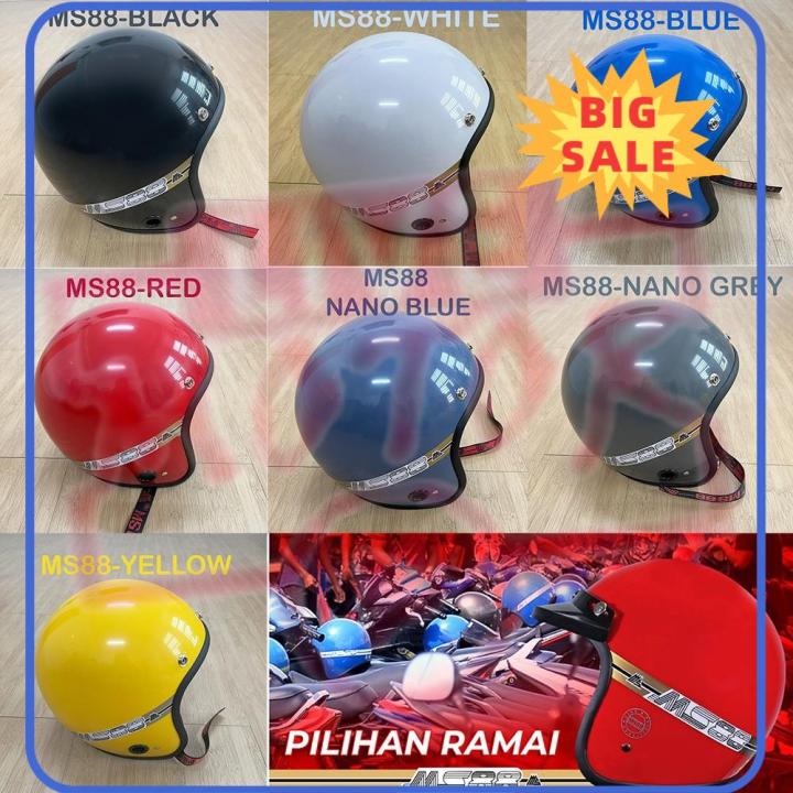 [100% ORIGINAL] MOTOR LIVE MS88 Helmet (SIZE L 60CM Tak