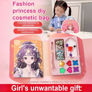 👑✨ Princess Makeup Bag Toy Safe Eco-Friendly Role-Play Kit For Girls With Ice Blue Sweet & Spicy Look Creativity & Craft Fun!