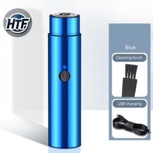 HTF Portable Men Mini Travel shaver Type Crechargeable Beard Electric Shaver