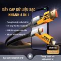 Cáp sạc nhanh 4 trong 1 chuẩn 65w, sạc nhanh cho tất cả các loại điện thoại ( Siêu Bền ). 